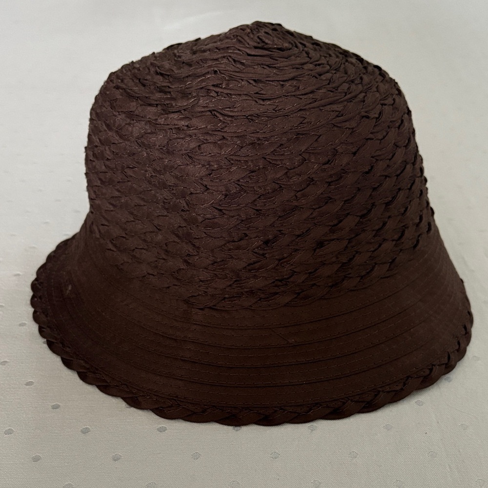 Brown Woven Bucket Hat